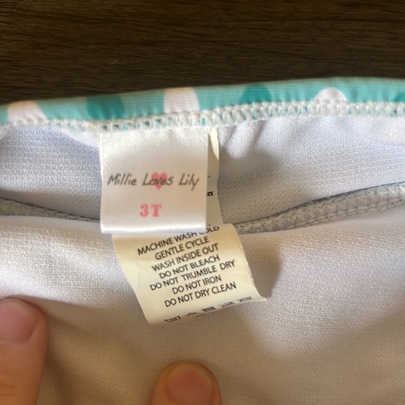 Millie Loves Lily Blue floral two piece girl’s bikini. Size 3T - Picture 2 of 3